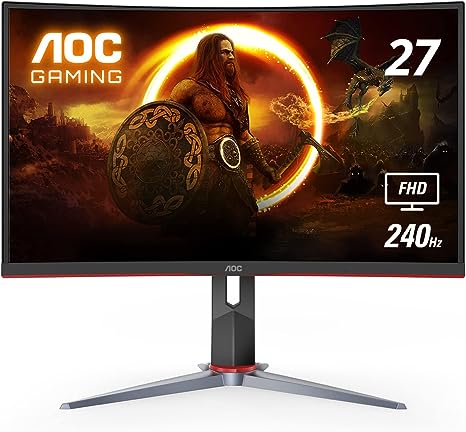 AOC C27G2Z 27 Inch Curved Frameless Monitor 240 Hz Refresh Rate