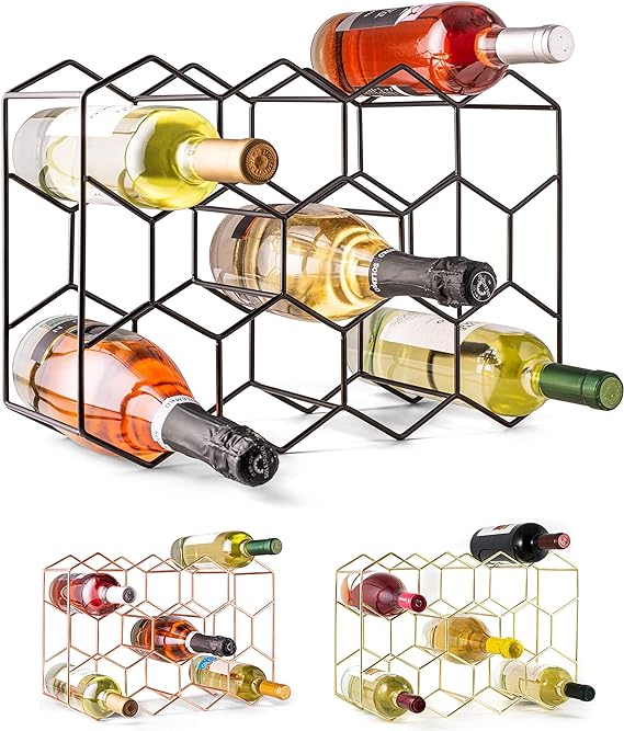 Gusto Nostro Countertop/Tabletop Wine Rack - Holds 14 Bottles